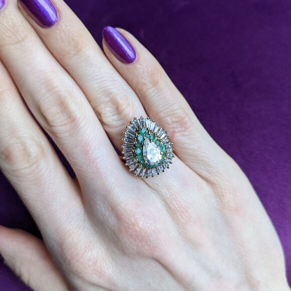 cocktail ring and earring set - Picture 6 of 6